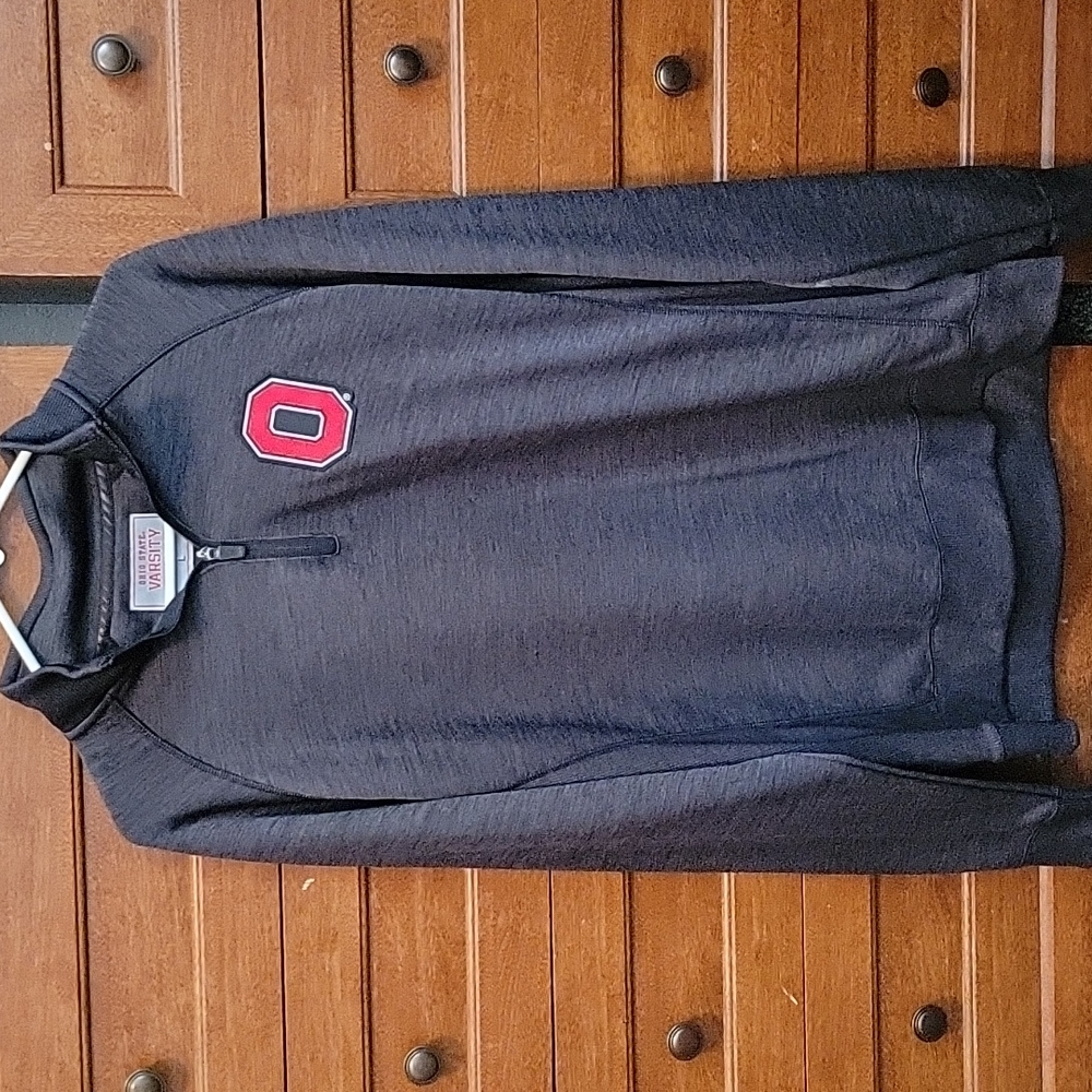 Ohio State gray quarter zip jacket size L